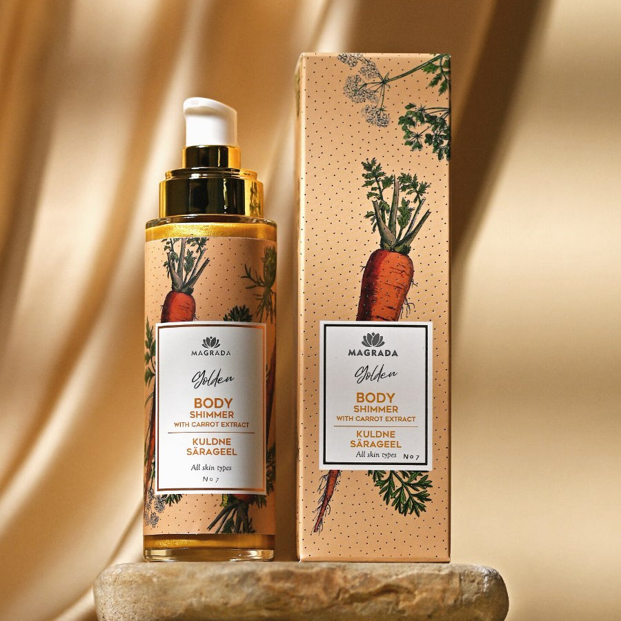 Kultainen hohtava geeli porkkanauutteella - 100 ml