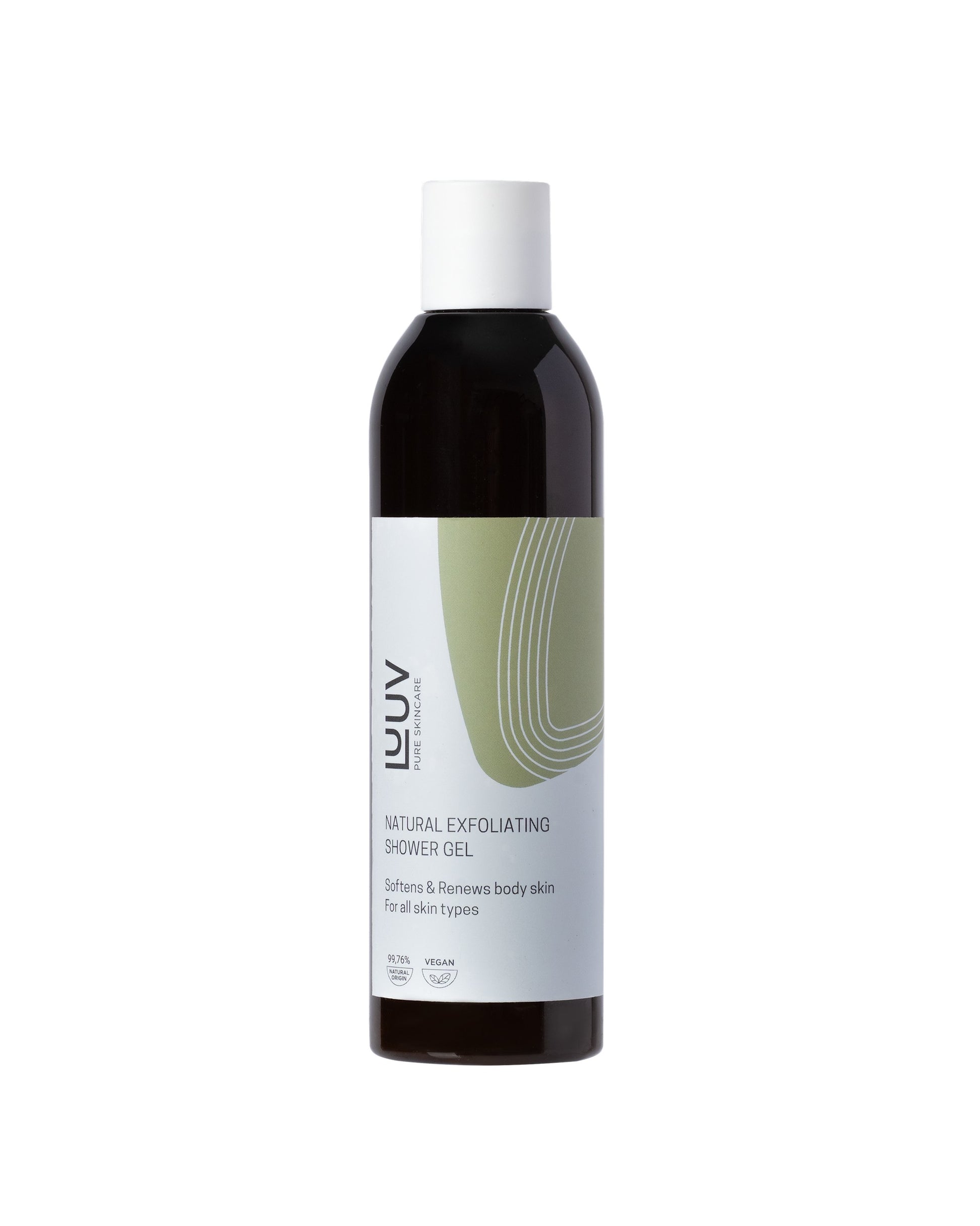 Luonnollinen kuoriva suihkugeeli, 200ml